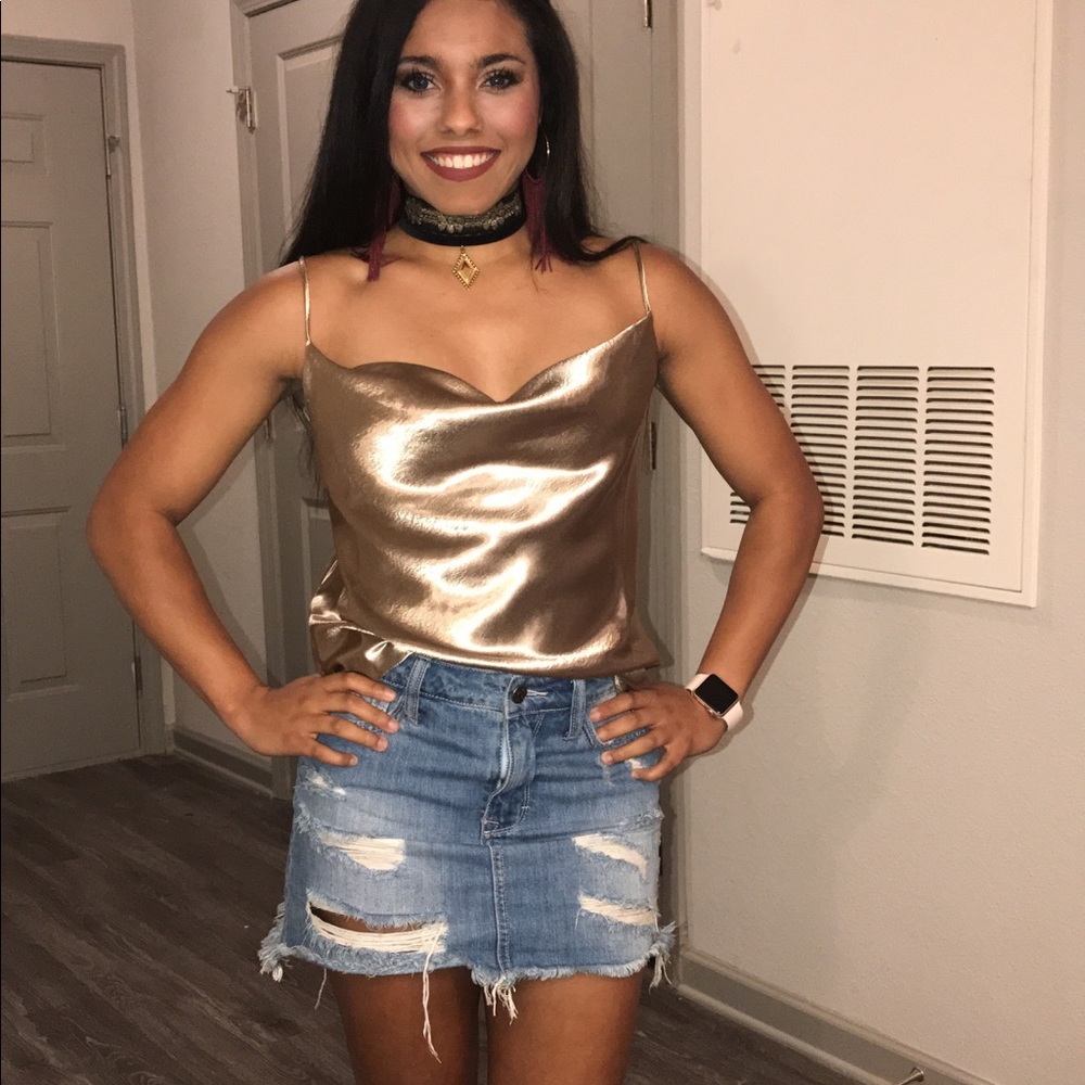 Distressed skirt